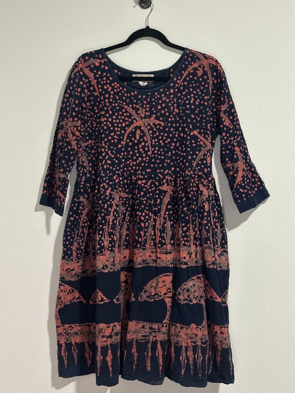 Nnamdi Ibenagu Hand-Dyed Batik Dress - Size L